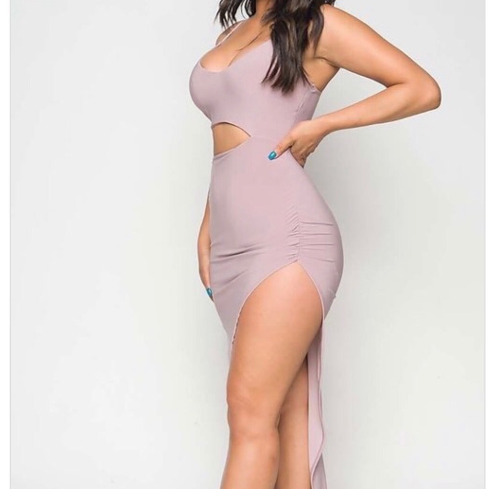 Spaghetti Strap cut out side body con dress